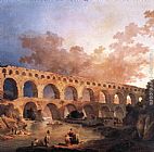 Hubert Robert Canvas Paintings - The Pont du Gard